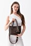 Cherry Charml Medium Size Soft Leather Look Large Volume Bitter Brown Women's Shoulder Bag Pbu1107 - 7
