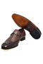 Brown Laceless Genuine Leather Leather Sole Men's Shoes - 3