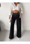 Women's Wide Leg Lycra Jeans with Stones on the Front and Back