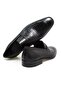 Black Color Laceless Genuine Leather Men's Shoes - 2