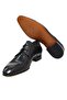 Black Color Lace-Up Genuine Leather Leather Sole Men's Shoes - 3
