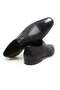 Black Color Lace-Up Genuine Leather Men's Shoes - 2