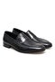 Black Color Laceless Genuine Leather Men's Shoes