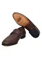 Brown Laceless Genuine Leather Leather Sole Men's Shoes - 3