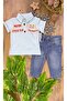 Baby Boy Combination Denim Set Summer 100% Cotton T-Shirt Lycra Flexible Jean Pants 0-18 Months - 3