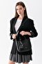 Cherry Charml Medium Size Soft Leather Look Large Volume Black Women's Shoulder Bag Pbu1107