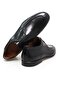 Black Color Lace-Up Genuine Leather Men's Shoes - 2