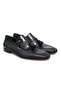Black Color Laceless Genuine Leather Men's Shoes