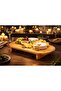 Stylish Oval Presentation Plate with Bamboo Feet 39.5 cm – Stylish Cake & Dessert Serving Presentation Plate Tray