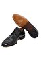 Black Color Lace-Up Genuine Leather Men's Shoes - 3