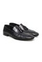 Black Color Laceless Genuine Leather Leather Sole Men's Shoes
