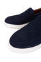 Men's Genuine Leather Navy Nubuck Loafer Shoes - 3