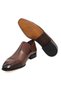 Brown Laceless Genuine Leather Leather Sole Men's Shoes - 3