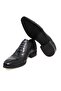 Black Color Lace-Up Genuine Leather Men's Shoes - 3