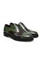 Green Brown Lace-Up Genuine Leather Men's Shoes