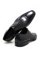 Black Color Lace-Up Genuine Leather Leather Sole Men's Shoes - 2