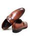 Brown Laceless Genuine Leather Men's Shoes - 2