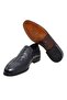 Dark Blue Color Laceless Genuine Leather Leather Sole Men's Shoes - 3