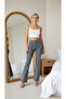 Ngbutika Blue Gray Spanish Leg Flexible High Waist Lycra Jeans Trousers