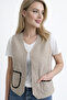 Women's Double-Sided Flannel Divitin Fabric Felt Vest - 2