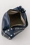 Nova Soft Leather Look Staple Detailed Navy Blue Women's Baguette Hand and Shoulder Bag - 8