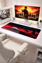 Red Samurai Gaming Mouse Pad 40X90 XXL Mousepad, Large Desk Mat, Non Slip Keyboard Pad - 4
