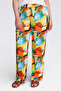 30109 Comfortable Cut Pants with Elastic Waist and Patterned Tube Legs - 2