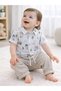 Baby Boy Linen Trousers and Shirt Set Summer Stylish Cotton 2-Piece Baby Combination Beige - 4