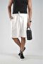 Pique Fabric Shorts with Elastic Waist Pockets