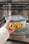 4-Piece Square Transparent Microwaveable Lid Storage Container - Microwave-Safe Organizer Food Container Green - 3