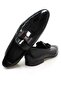 Black Color Laceless Genuine Leather Leather Sole Men's Shoes - 2