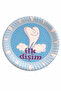 Dental Party My Tooth Came Out Themed Blue Cardboard Plate 8 Pcs - 2