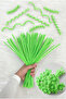 100 Pieces Neon Mint Chenille 30cm, Phosphorescent Velvet Wire, Handicraft, Flower, Gift, Decoration, School, Event
