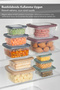 10-Piece Square Transparent Microwaveable Lid Storage Container - Microwave Safe Organizer Food Container Green - 4