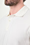 Patterned Slim Fit Polo Collar Men's Knitwear T-Shirt Ecru - 11587.26Y - 2