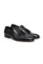 Black Color Laceless Genuine Leather Leather Sole Men's Shoes