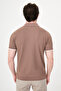 Patterned Slim Fit Polo Collar Buttoned Men's Knitwear T-Shirt Milk Coffee - 11595.26Y - 4