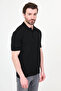 Patterned Slim Fit Polo Collar Men's Knitwear T-Shirt Black - 11587.26Y - 3
