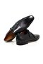 Black Color Laceless Genuine Leather Leather Sole Men's Shoes - 2