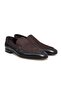 Black Color Laceless Genuine Leather Leather Sole Men's Shoes