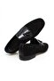Black Color Laceless Genuine Leather Suede Men's Shoes - 2