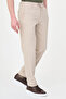 Textured Slim Fit Drawstring Elastic Waist Men's Trousers Beige - 38376.26Y - 3