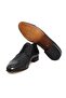 Black Color Lace-Up Genuine Leather Leather Sole Men's Shoes - 3