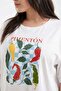 Women's Double Oversize T-Shirt Pimentón Printed White – Crew Neck, Comfortable Fit, 100% Cotton - 3