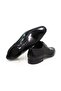 Black Color Lace-Up Genuine Leather Men's Shoes - 2