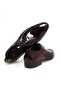 Burgundy Color Lace-Up Genuine Leather Men's Shoes - 2