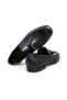 Black Color Laceless Genuine Leather Men's Shoes - 2