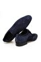 Dark Blue Color Lace-Up Genuine Leather Suede Men's Shoes - 2