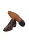 Brown Lace-Up Genuine Leather Sole Men's Shoes - 3