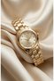 Women's Steel Watch Gold Color & Gold Dial Luxury Edition |   Vintage Elegant Stylish Women's Wristwatch 2026 - 3